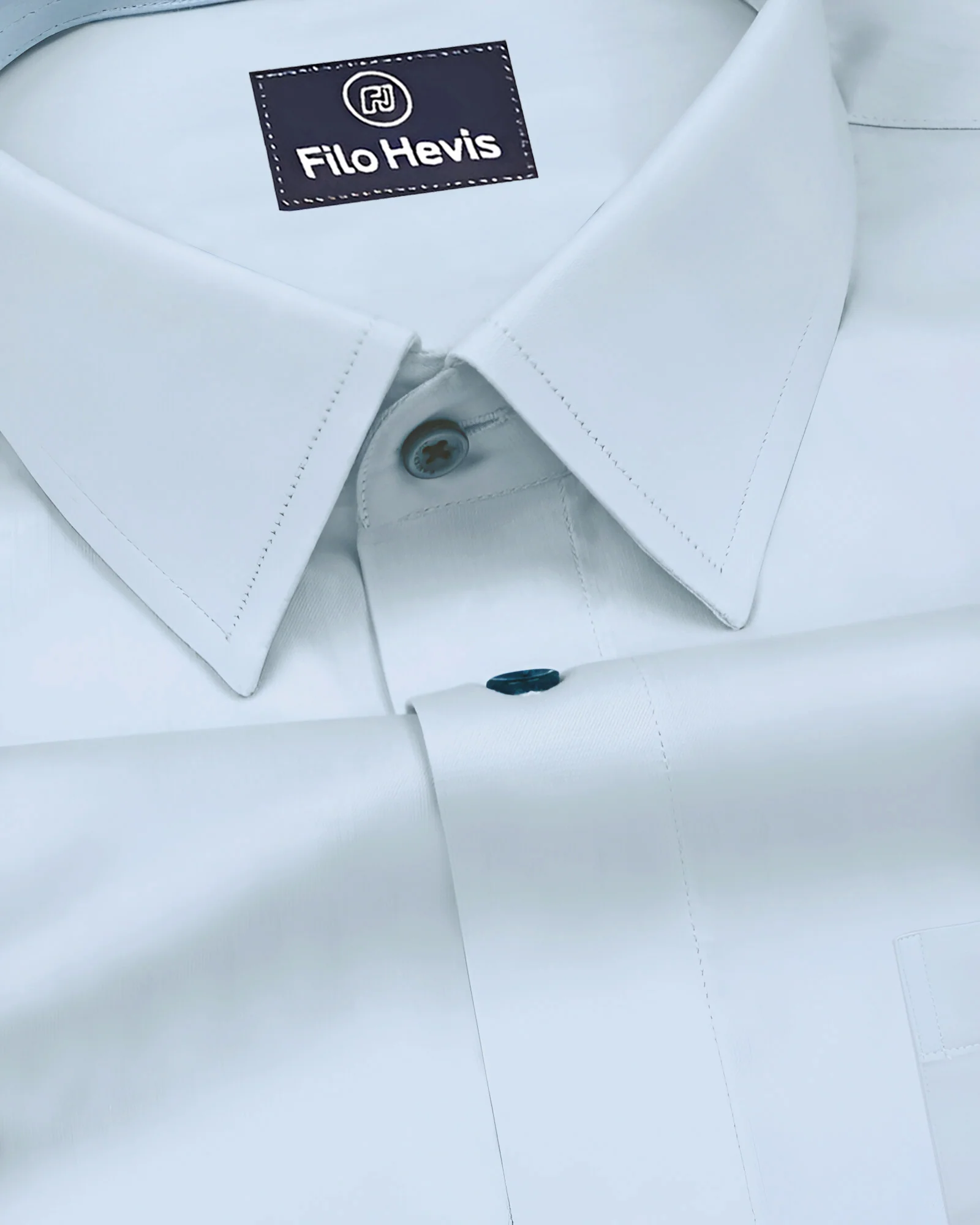 PLUS SIZE FORMAL SHIRTS IN COTTON FOR MEN (Single Pocket)- Grayish Green - Image 3