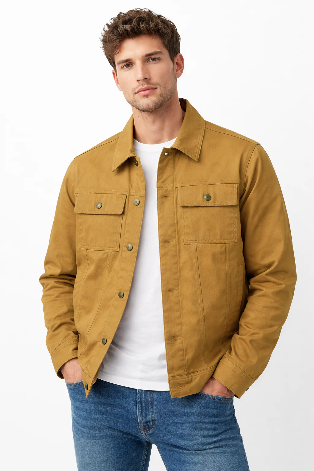 CLASSIC BROWN SHERPA WINTER JACKET – Warm & Durable Outerwear for Men - Image 4