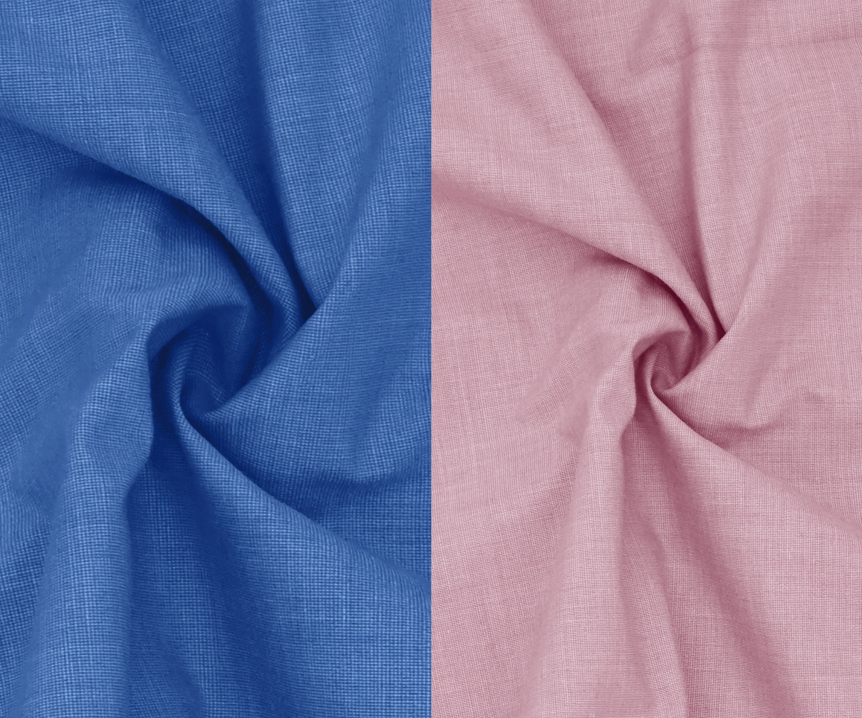 Combo of 2 Filafil Fabric Regular Fit Formal Shirts – Blue & Light Pink (Single Pocket) - Image 2