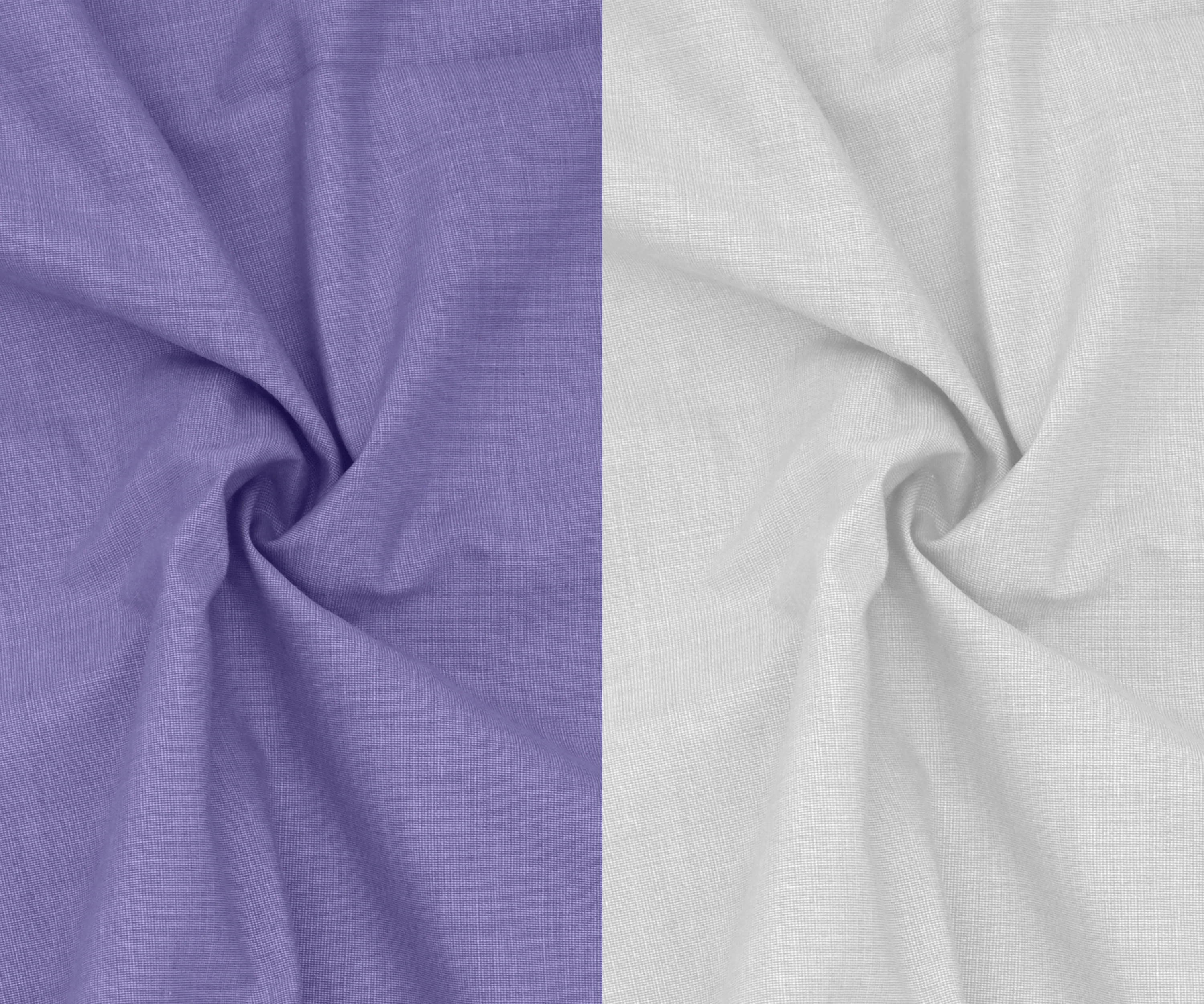 Combo of 2 Filafil Fabric Regular Fit Formal Shirts – Purple & White (Single Pocket) - Image 2