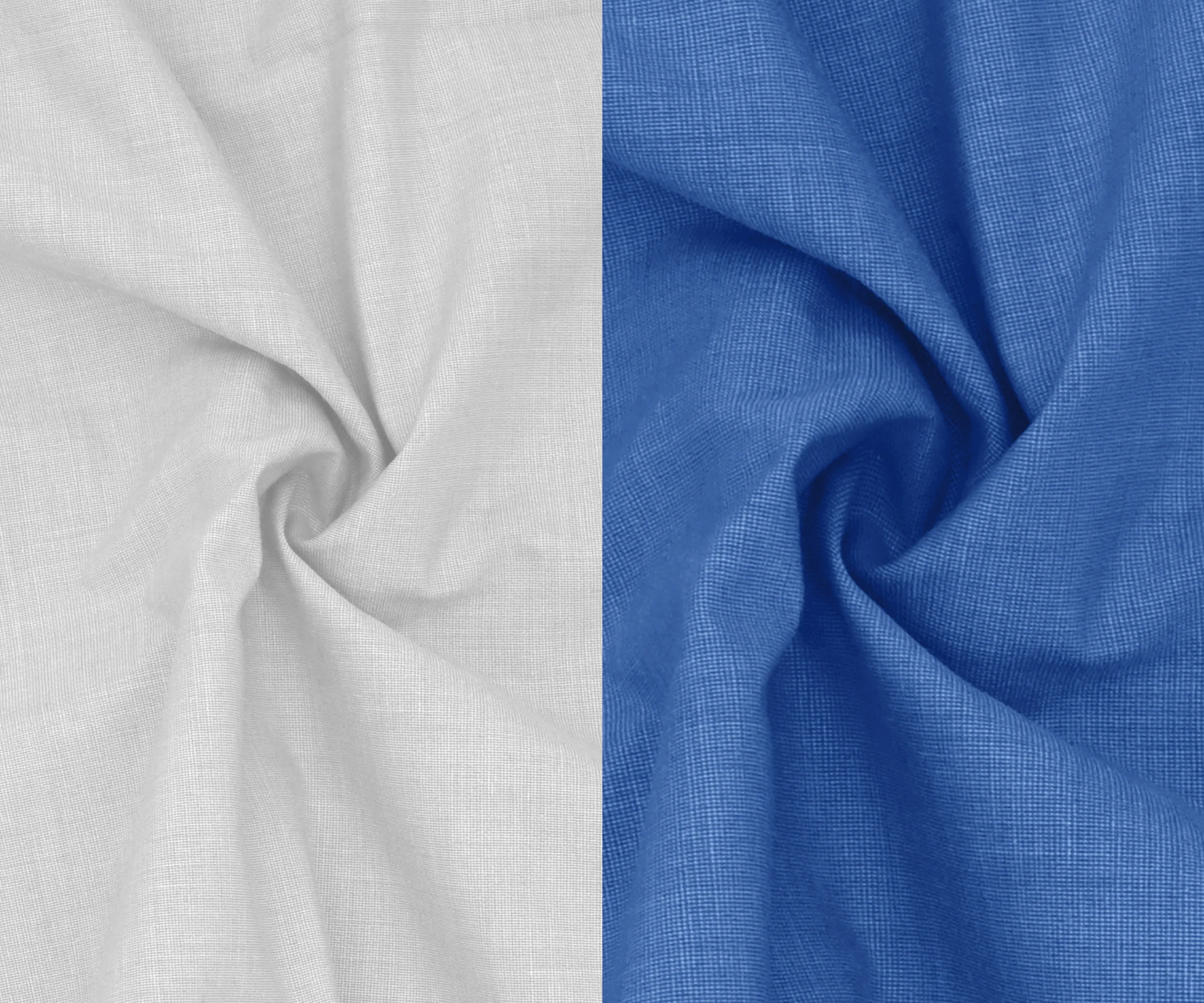 Combo of 2 Filafil Fabric Regular Fit Formal Shirts – White & Blue (Single Pocket) - Image 2