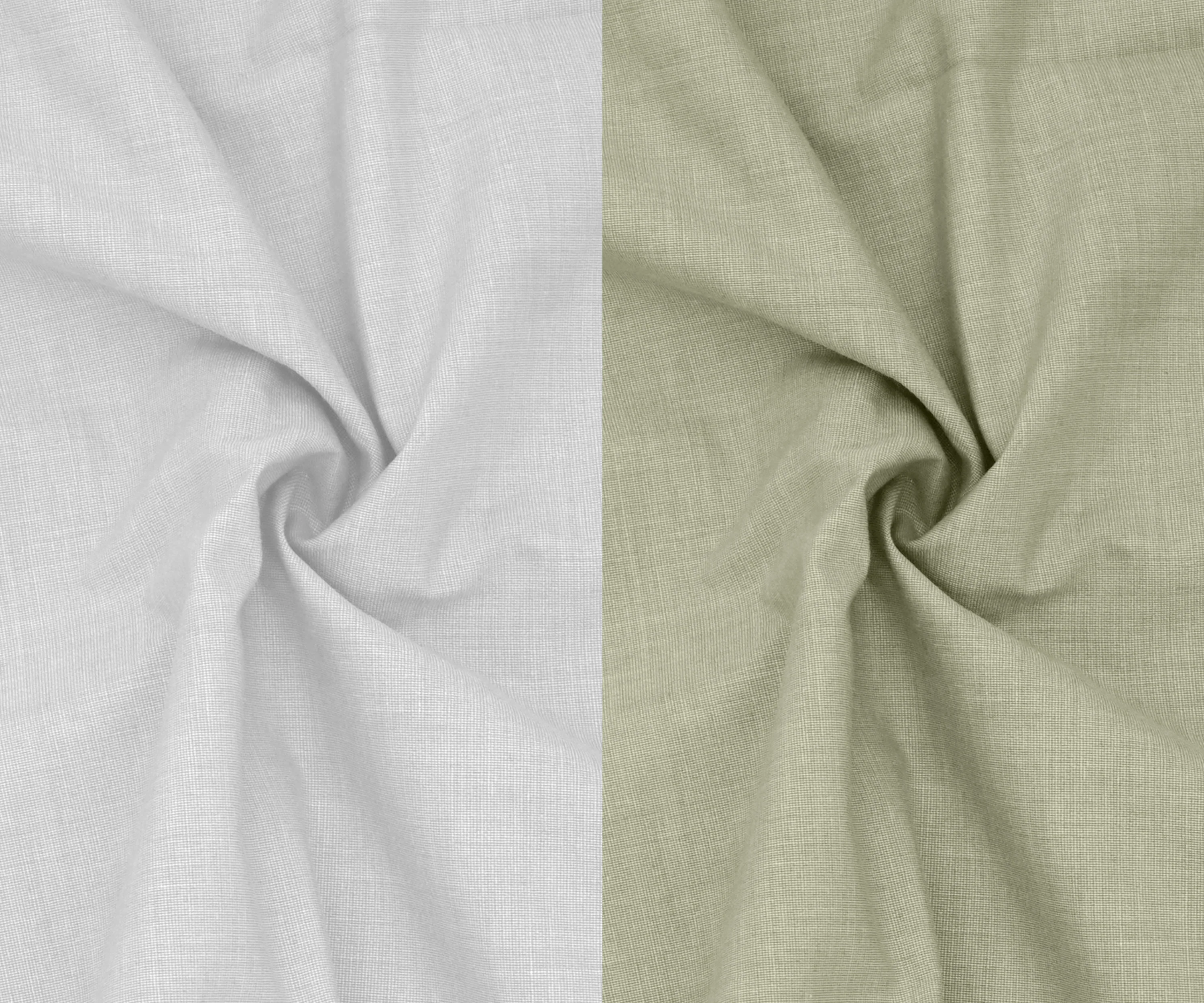 Combo of 2 Filafil Fabric Regular Fit Formal Shirts – White & Light Greyish Green (Single Pocket) - Image 2