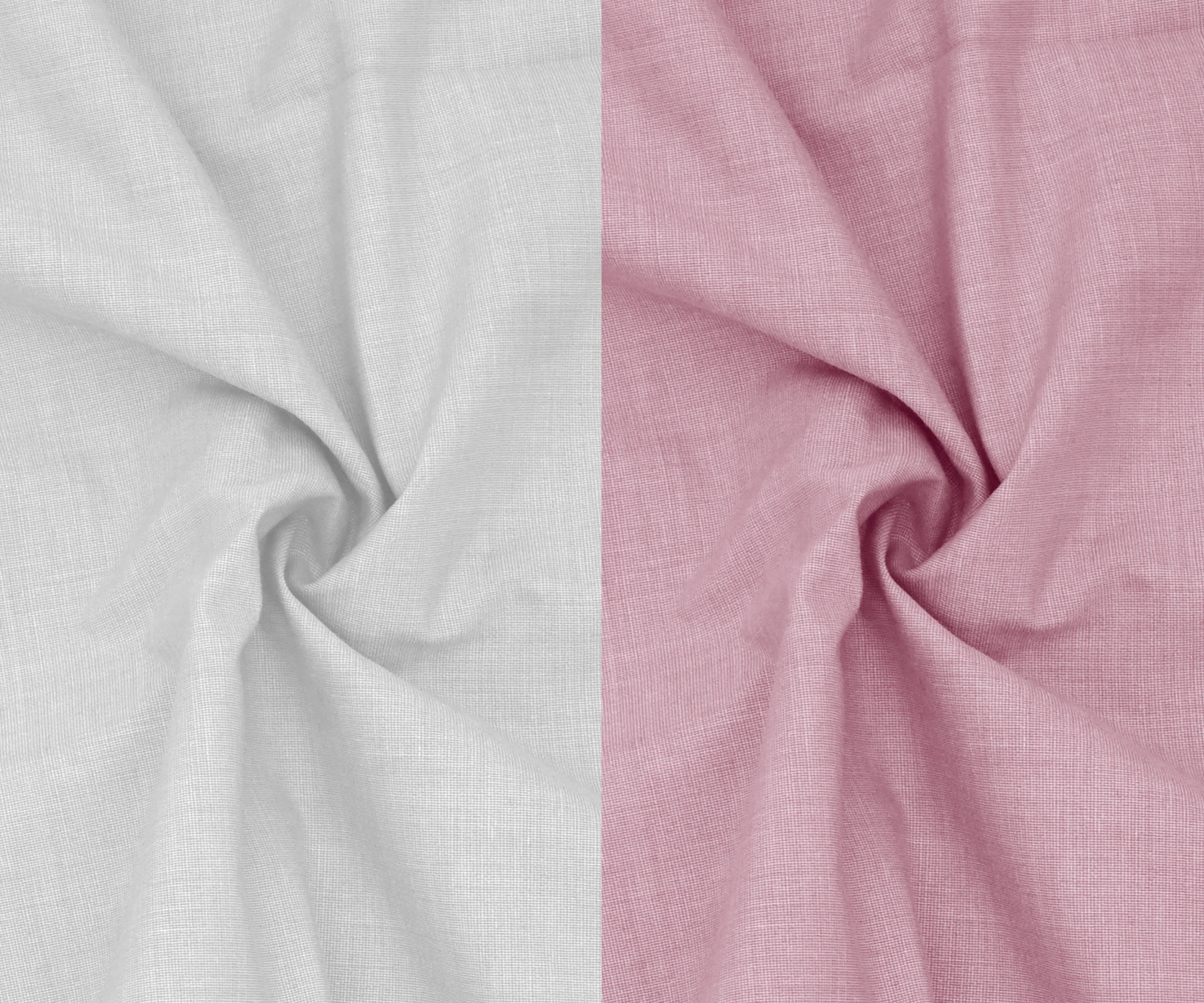 Combo of 2 Filafil Fabric Regular Fit Formal Shirts – White & Light Pink (Single Pocket) - Image 2