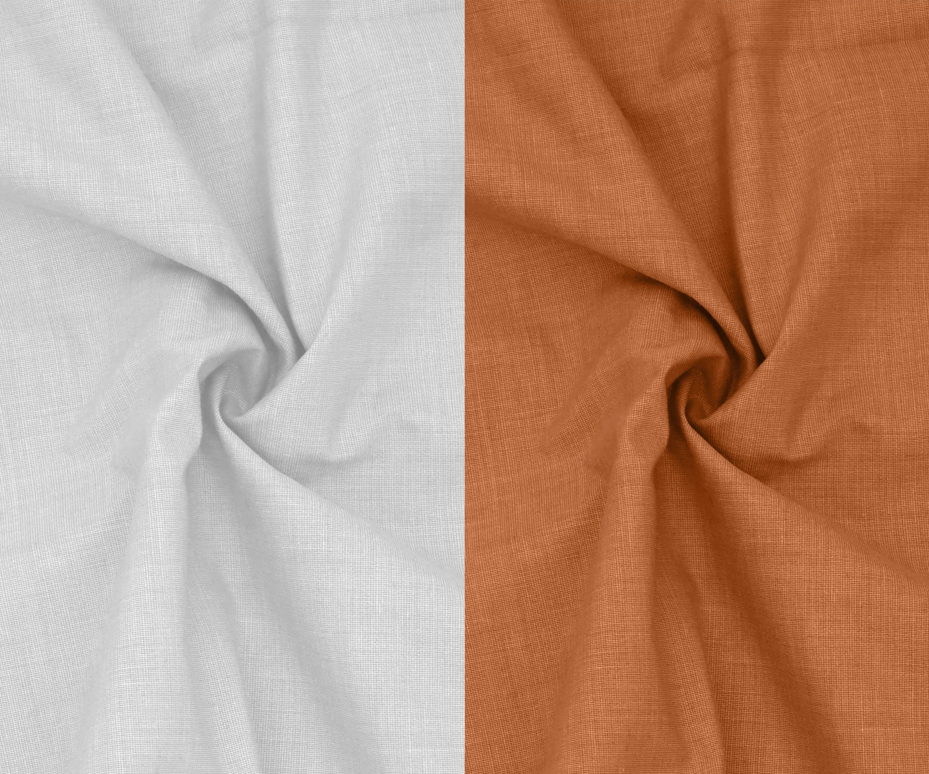 Combo of 2 Filafil Fabric Regular Fit Formal Shirts – White & Orange (Single Pocket) - Image 2
