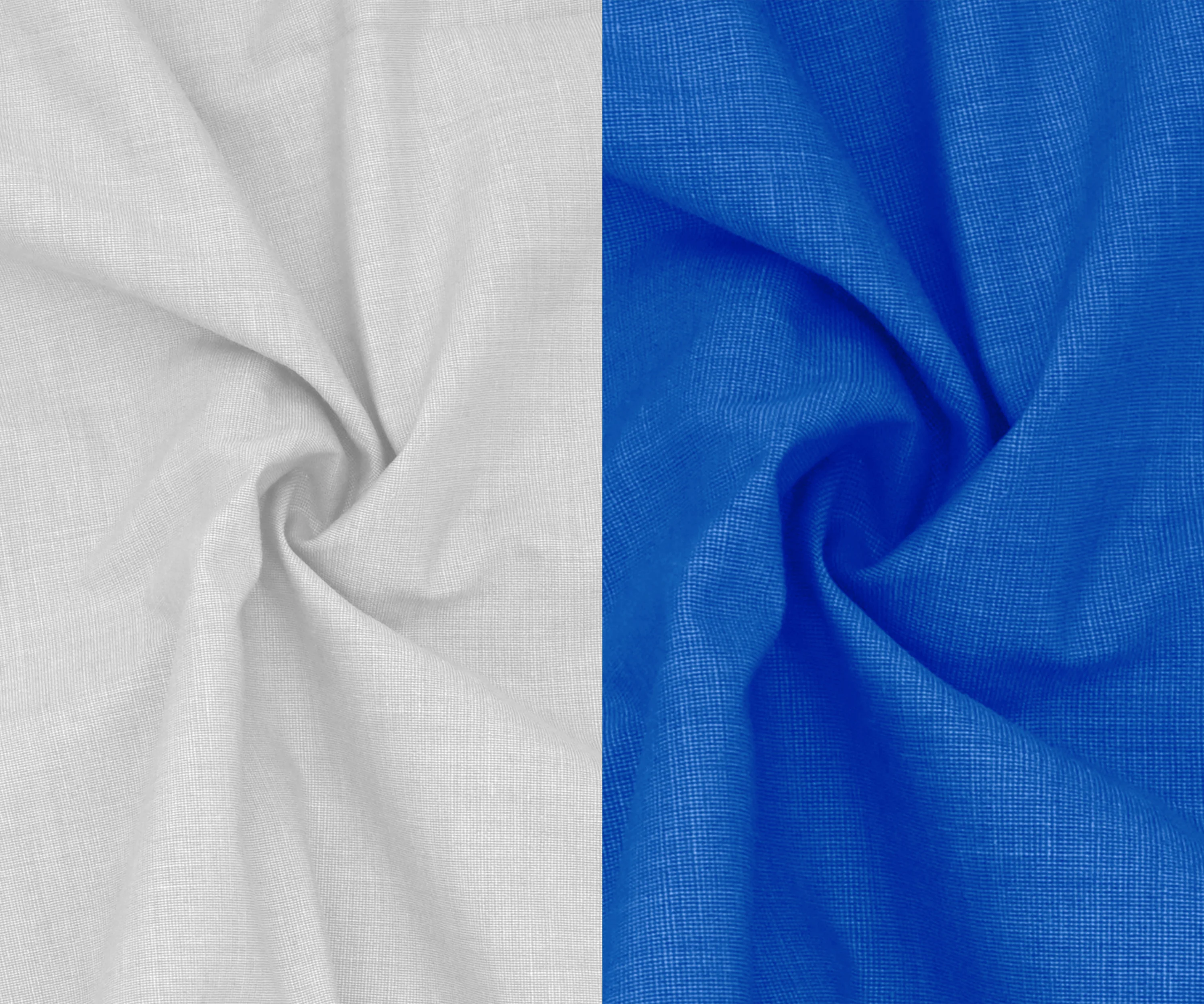 Combo of 2 Filafil Fabric Regular Fit Formal Shirts – White & Royal Blue (Single Pocket) - Image 2