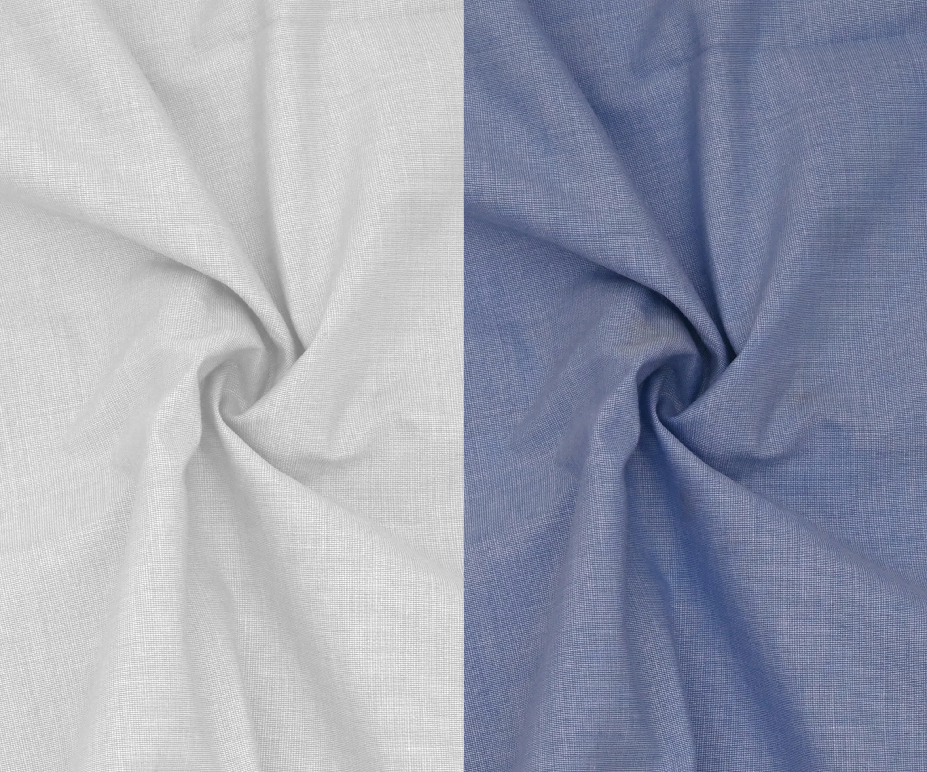 Combo of 2 Filafil Fabric Regular Fit Formal Shirts – White & Sky (Single Pocket) - Image 2