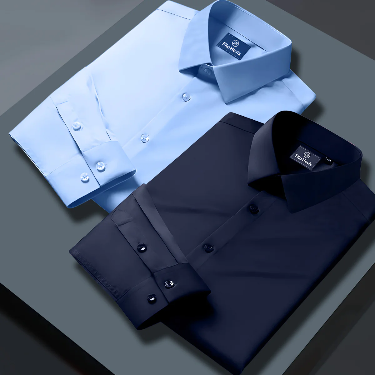 Combo of 2 Formal shirts Sky Blue & Navy Blue Colour