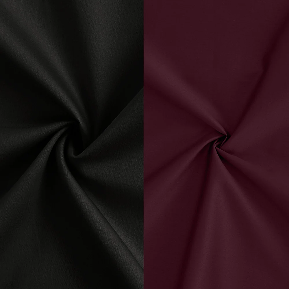 Combo of 2 Premium Cotton Formal Shirts – Black & Wine | Single Pocket | Smart Fit - Image 2