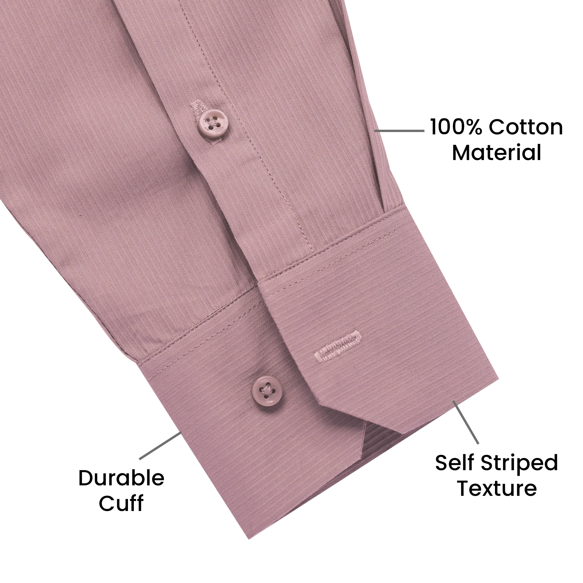 Premium SELF STRIPED SHIRTS FOR MEN - Textured Formal Shirts Collection | Professional Office Wear-Onion - Image 3