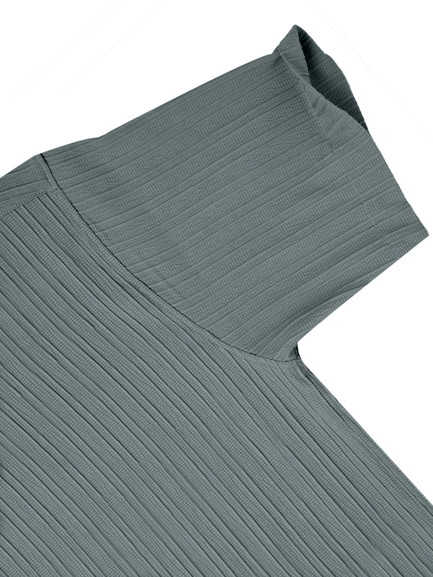 Men’s Textured Popcorn Half Sleeve Casual Shirt – Dark Grey - Image 4