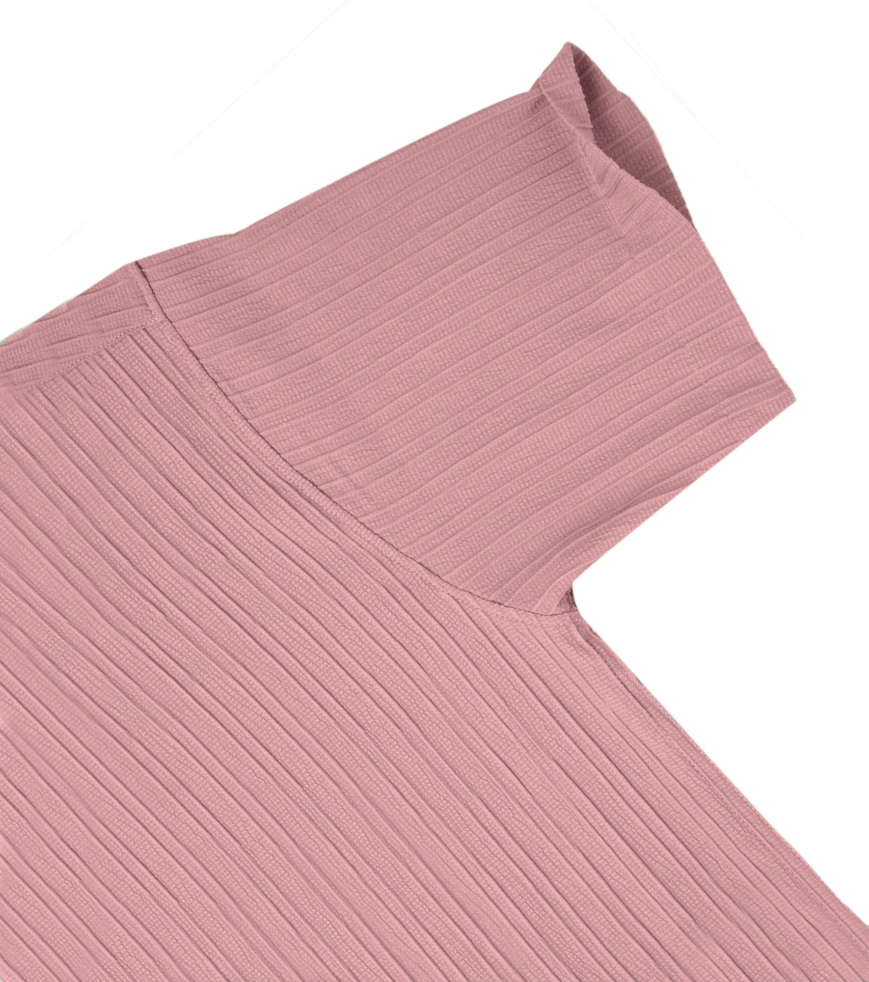 Men’s Textured Popcorn Half Sleeve Casual Shirt – Pink - Image 3