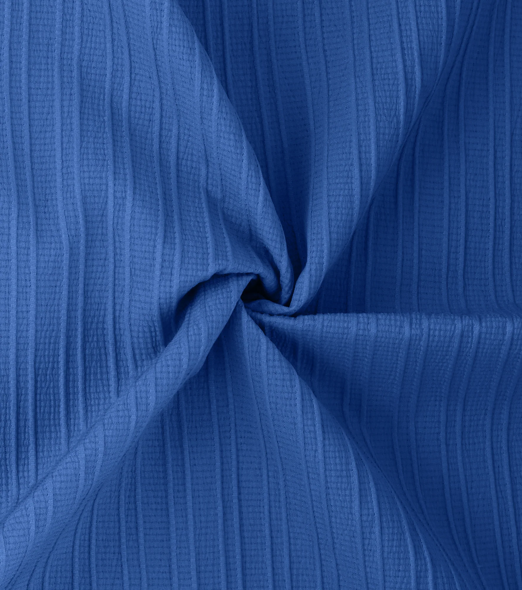 Men’s Textured Popcorn Half Sleeve Casual Shirt – Royal Blue - Image 2
