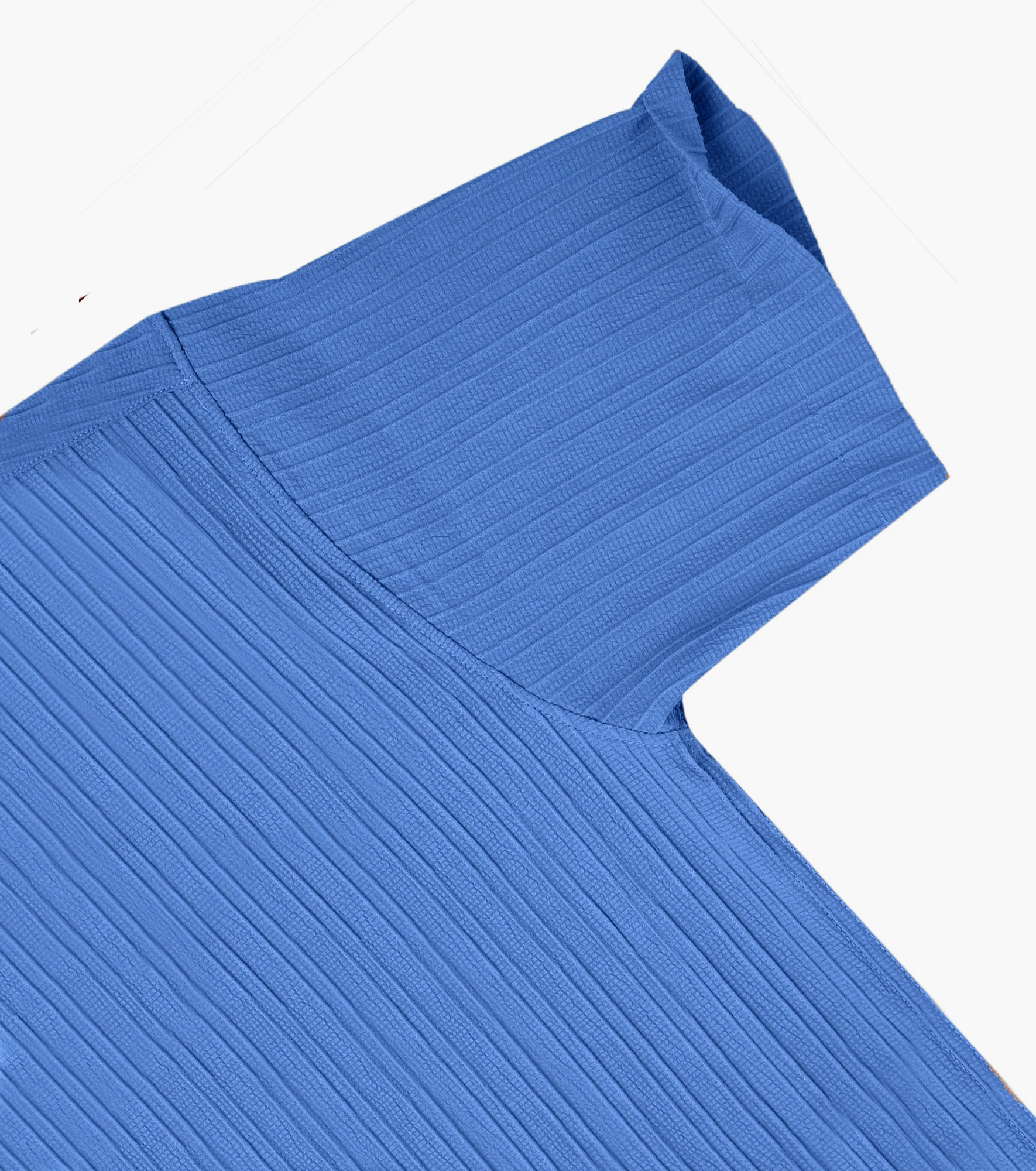 Men’s Textured Popcorn Half Sleeve Casual Shirt – Royal Blue - Image 3