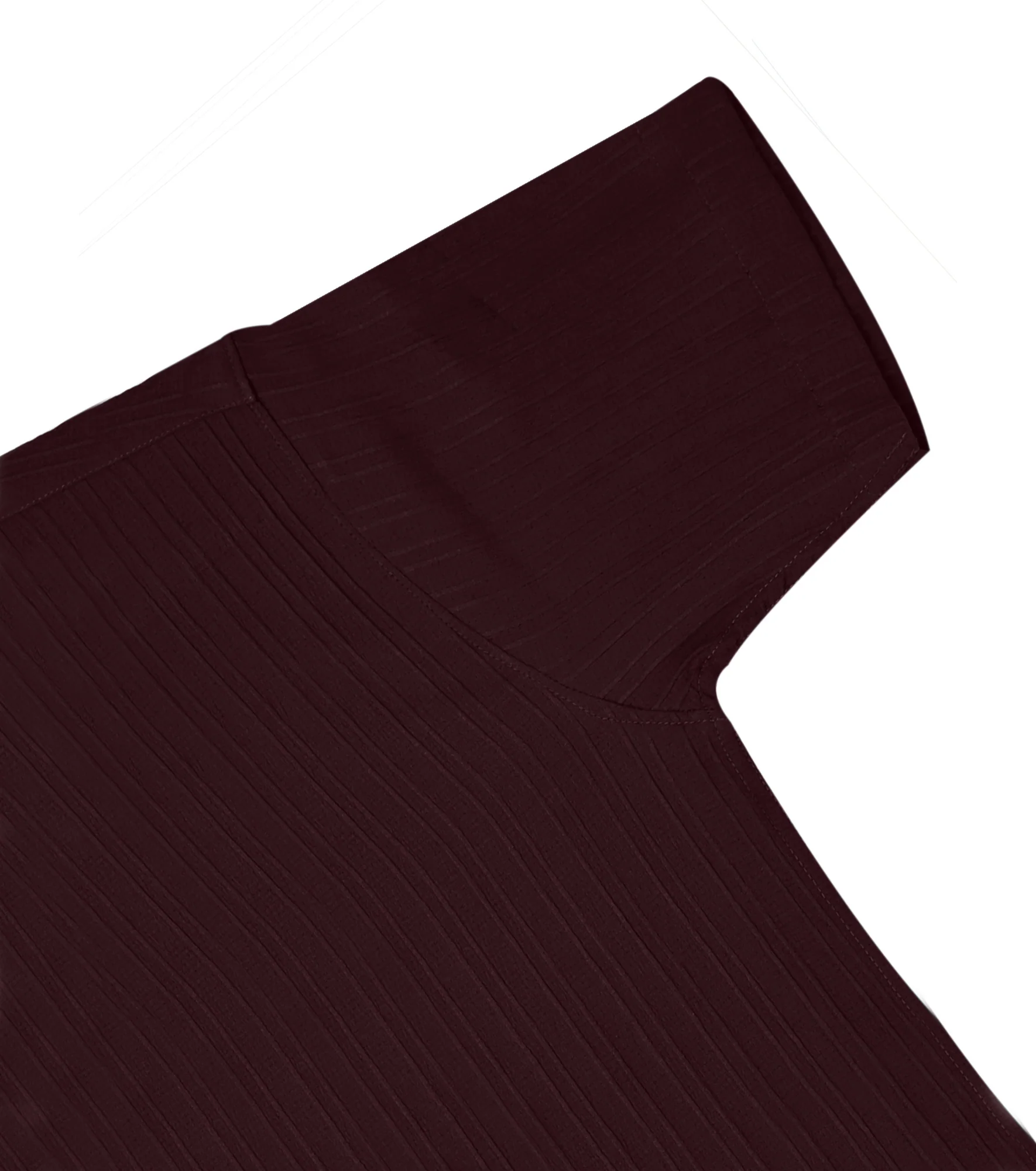 Men’s Textured Popcorn Half Sleeve Casual Shirt – Wine - Image 5