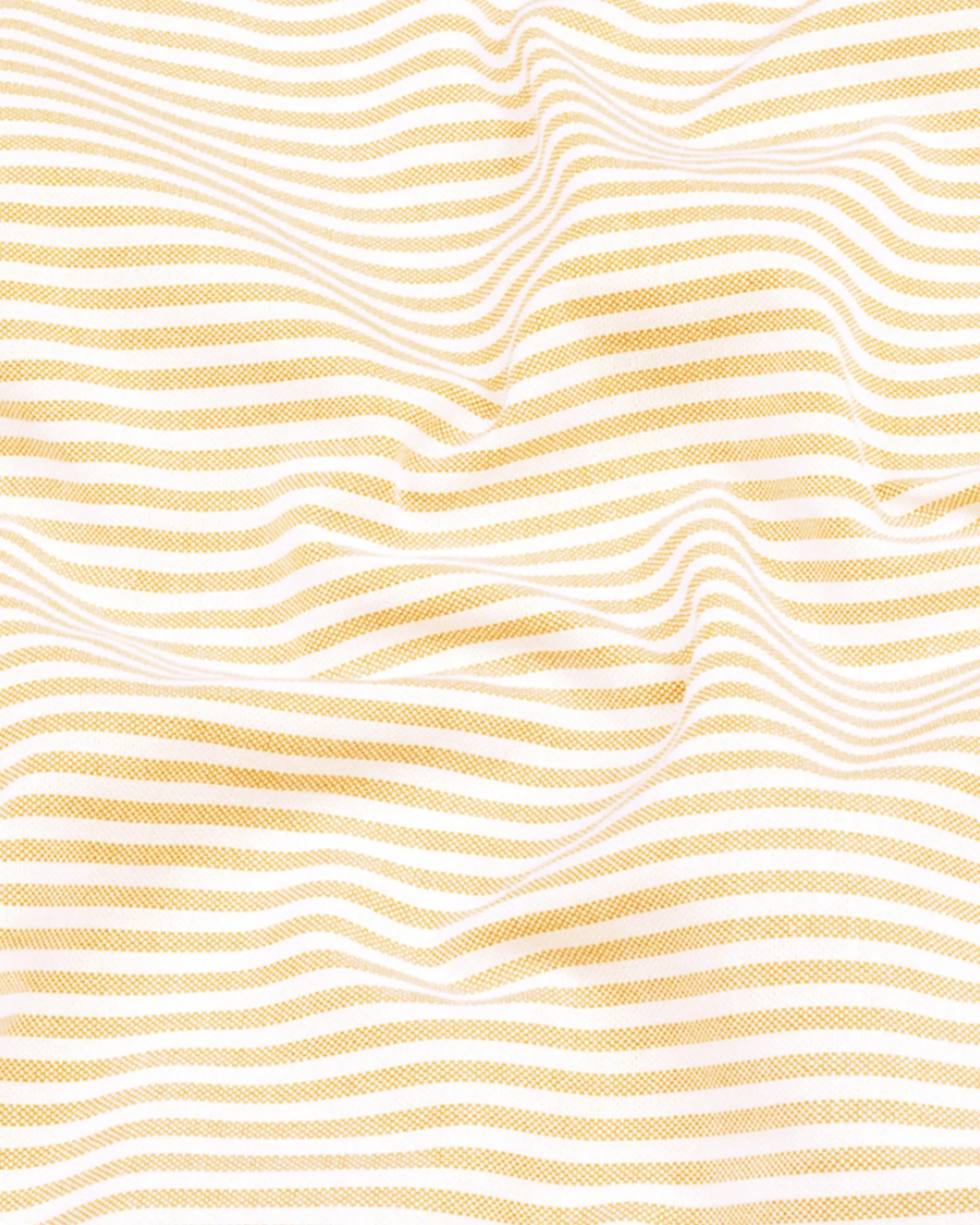 Men's Cotton Stripe Single Pocket Shirt-Yellow, Regular Fit, All-Day Comfort - Image 3