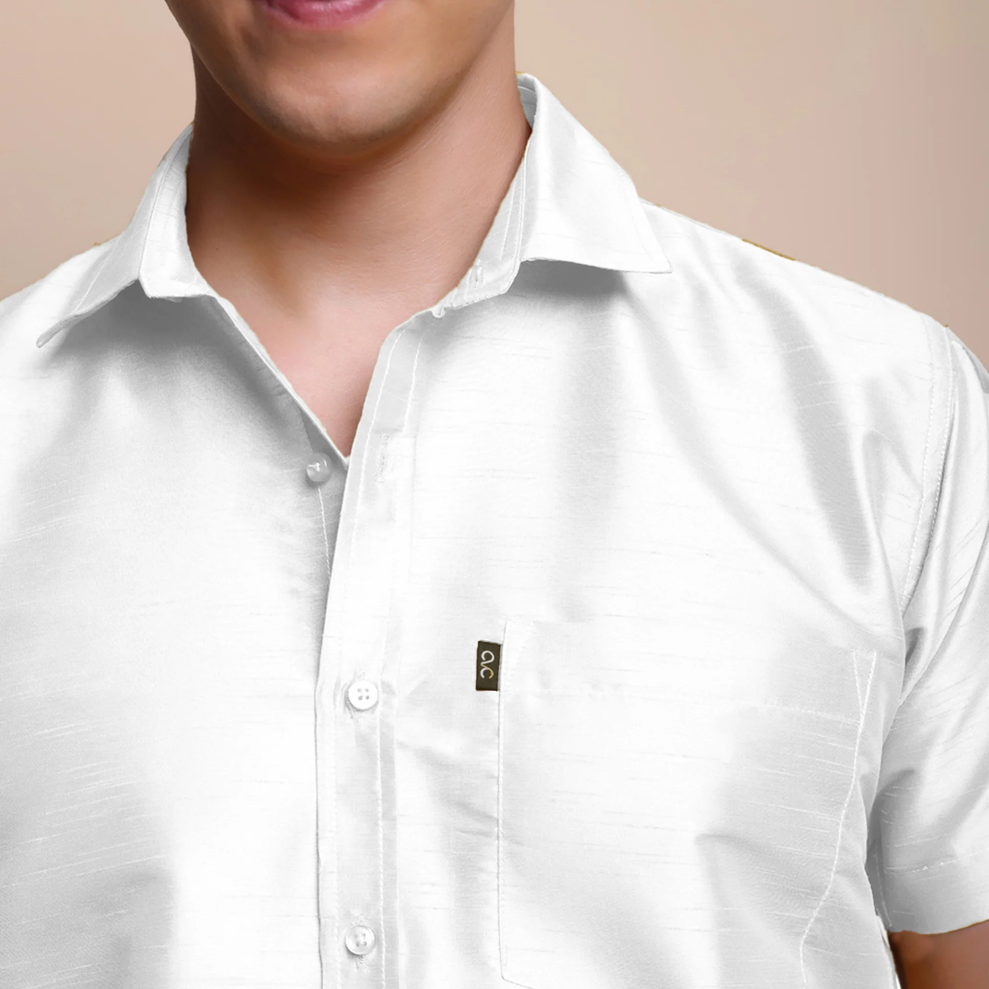 Premium Ethnic Shirts for Men | Traditional South Indian Lungi Shirts (White) - Image 5