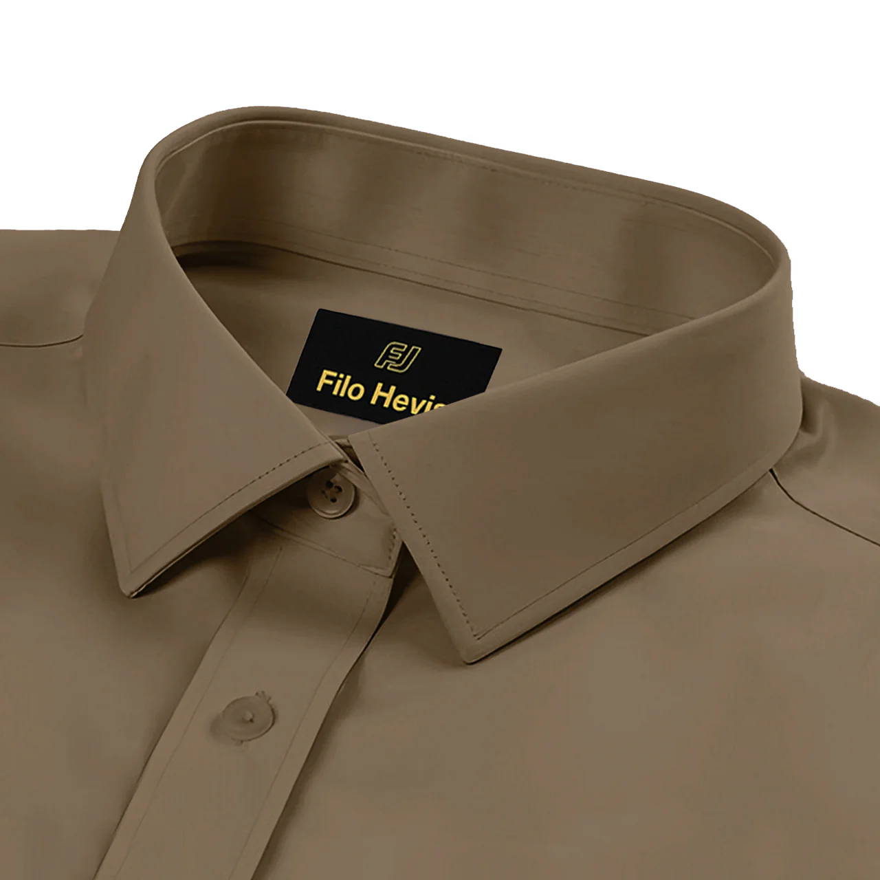 Men's Formal Regular Fit Cotton Full Sleeve Shirt- BROWN - Image 3