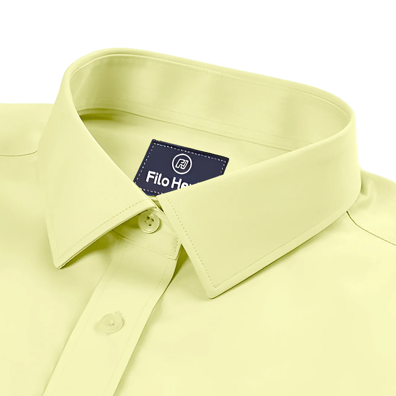 MENS FORMAL REGULAR FIT FULL SLEEVE SHIRT- YELLOW - Image 3