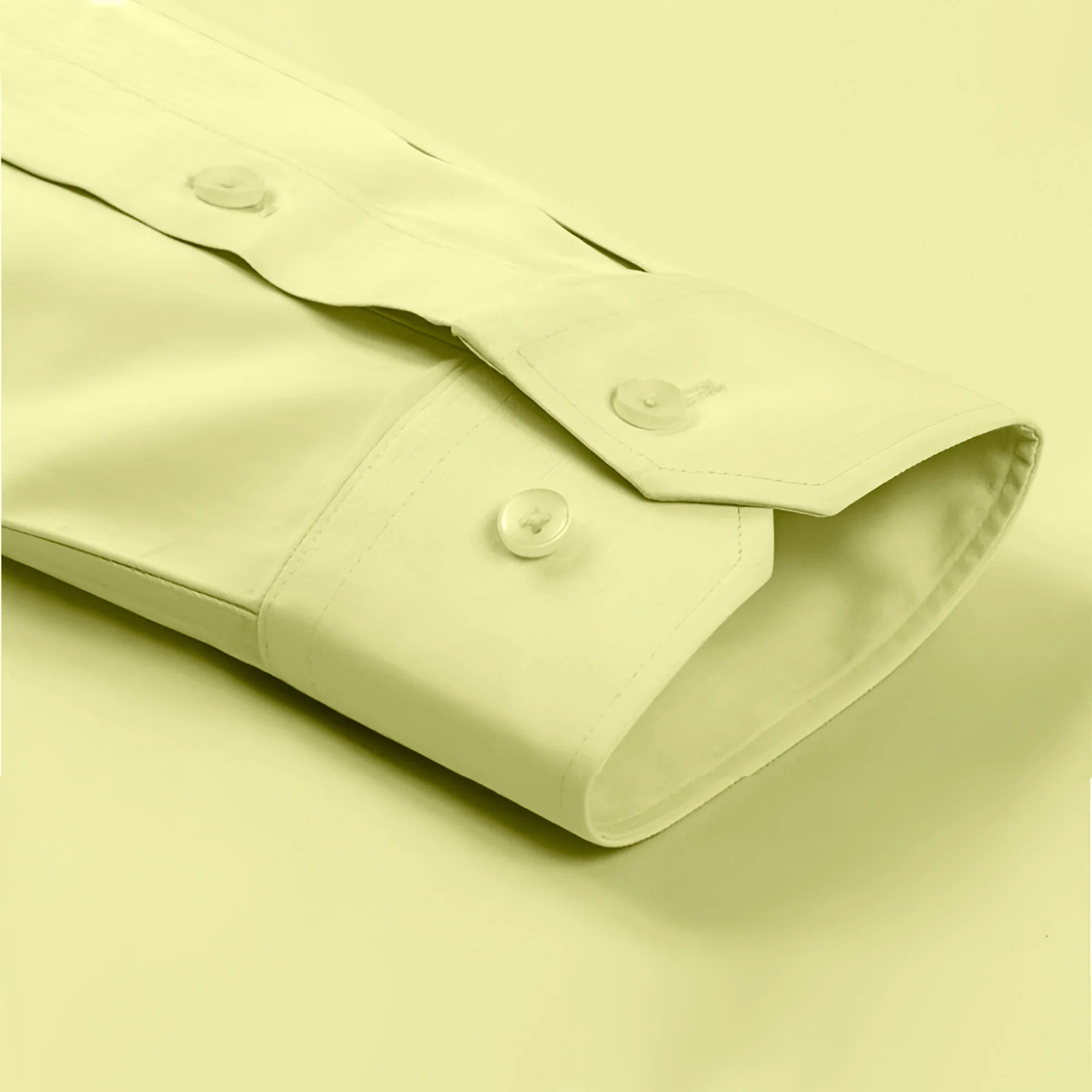 MENS FORMAL REGULAR FIT FULL SLEEVE SHIRT- YELLOW - Image 4