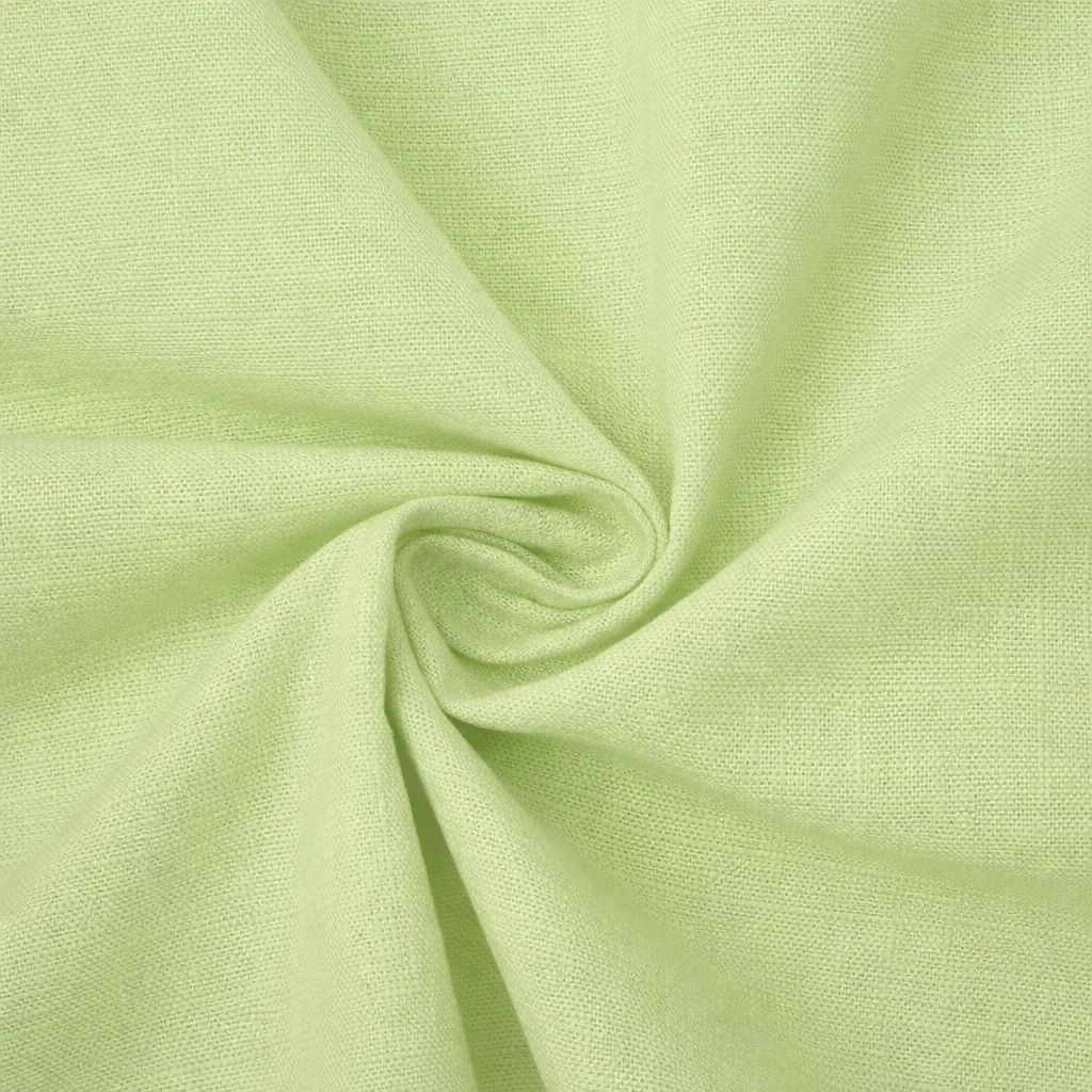 Men's Full-Sleeve Mandarin Collar Regular Fit Cotton Lenin Shirt-Light-Green - Image 2