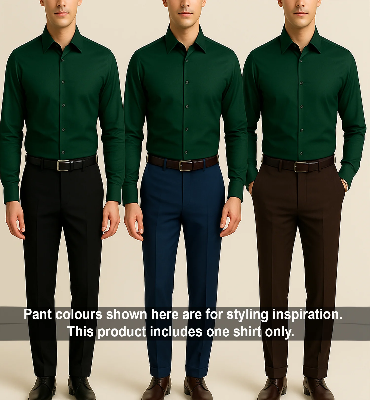 Men's Satin Lycra formal Full Sleeve Shirt Dark Green/Phthalo Green - Image 4