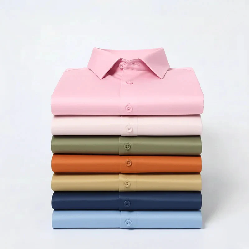 Men's Satin Lycra formal Full Sleeve Shirt Pink - Image 2
