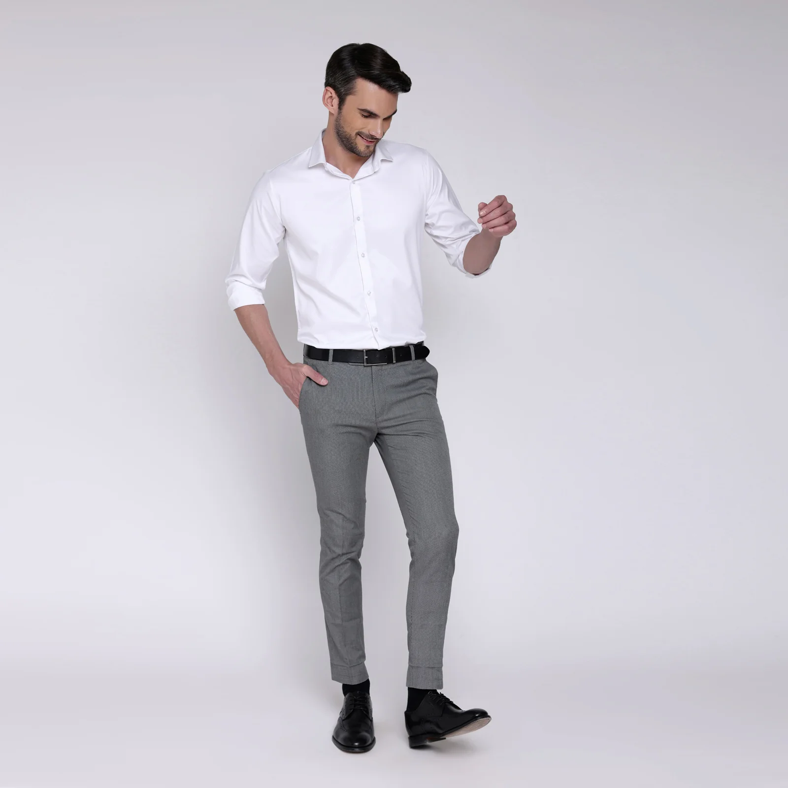 PREMIUM SATIN SHIRT | FORMAL SHIRT FOR MEN | LUXURIOUS SATIN LYCRA PARTY WEAR-White Shirt - Image 5