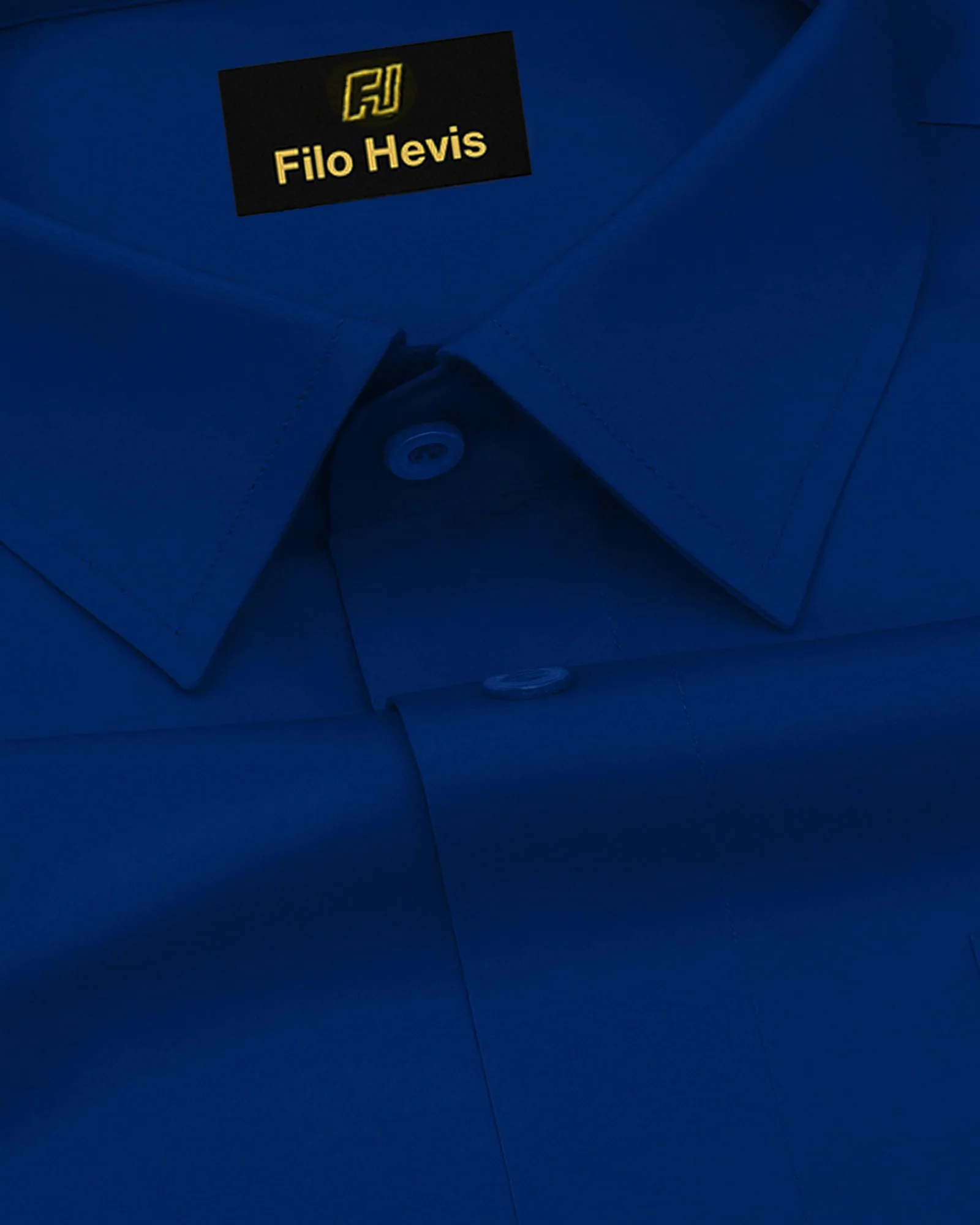 PLATINUM COTTON SATIN FORMAL SHIRT FOR MEN (Single Pocket)-Royal Blue - Image 3