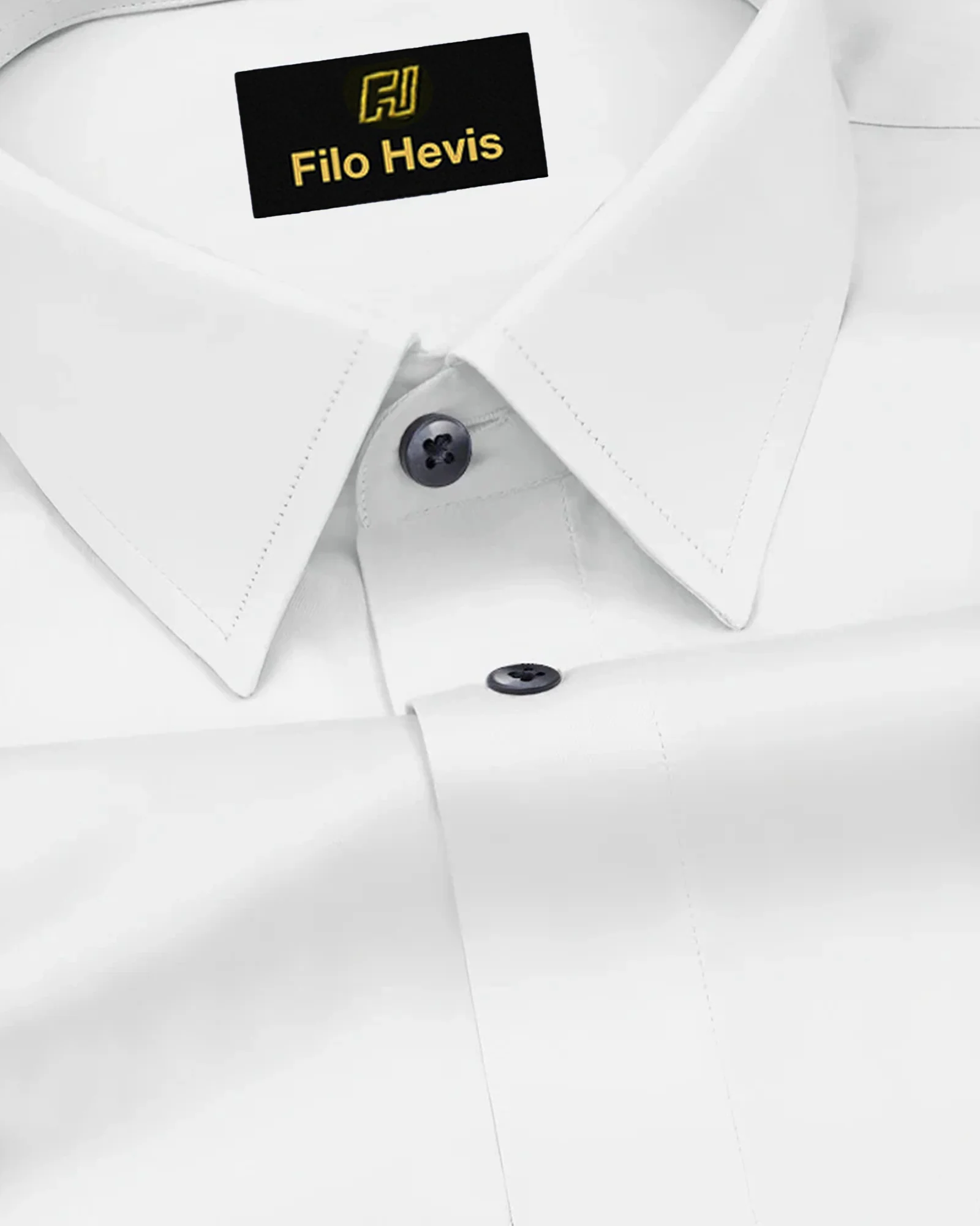 PLATINUM COTTON SATIN FORMAL SHIRT FOR MEN (Single Pocket)-White - Image 3